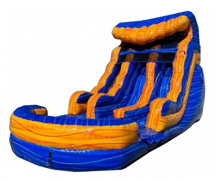 15ft Orange Tide Dual Lane Water Slide